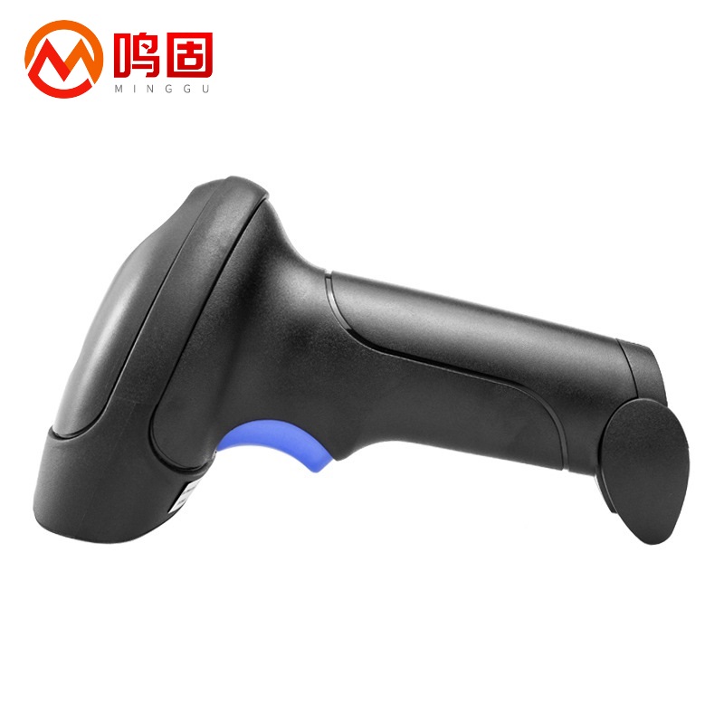 鸣固 扫码枪条码自动扫描扫码器红光无线仓库入库手持扫码枪 无线二维