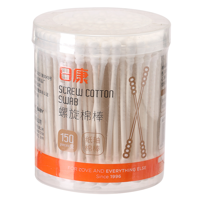 日康(rikang)婴儿棉签 细轴棉花棒宝宝专用棉签螺旋棉棒新生儿用品