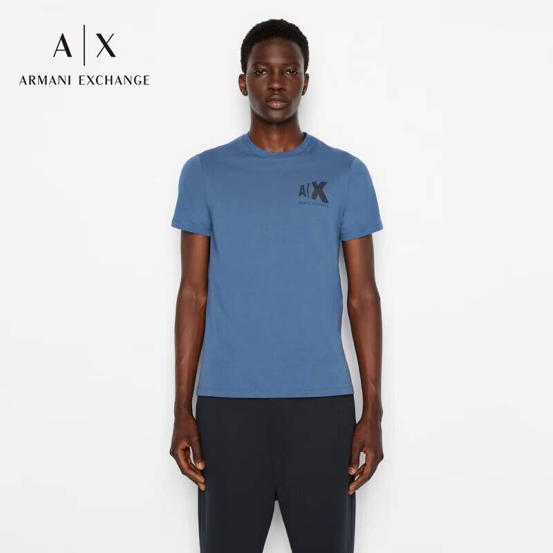 阿玛尼armani exchange【礼物】ax男士印花logot恤
