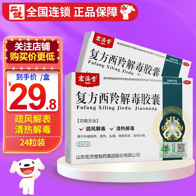 38g*24粒 疏风解表清热解毒外感风热发热头痛咳嗽咽喉肿痛 1盒装