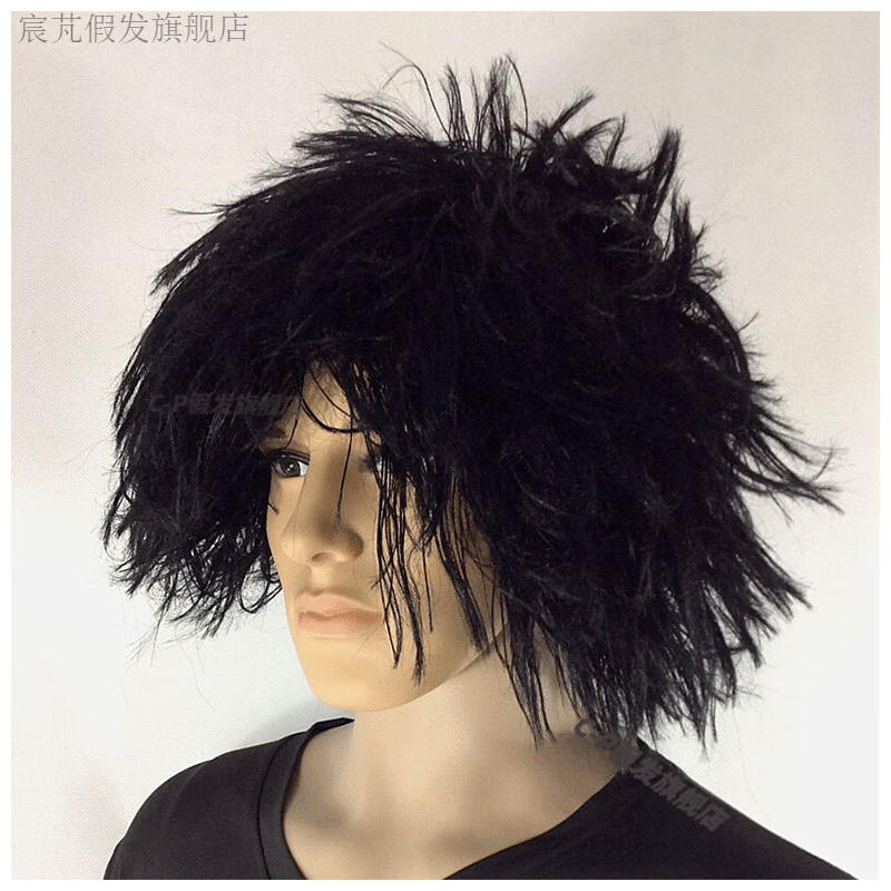 宸芃乞丐假发成人舞台表演出道具直播假发搞笑疯子蓬乱狂人野人假头套 黑色短发乞丐