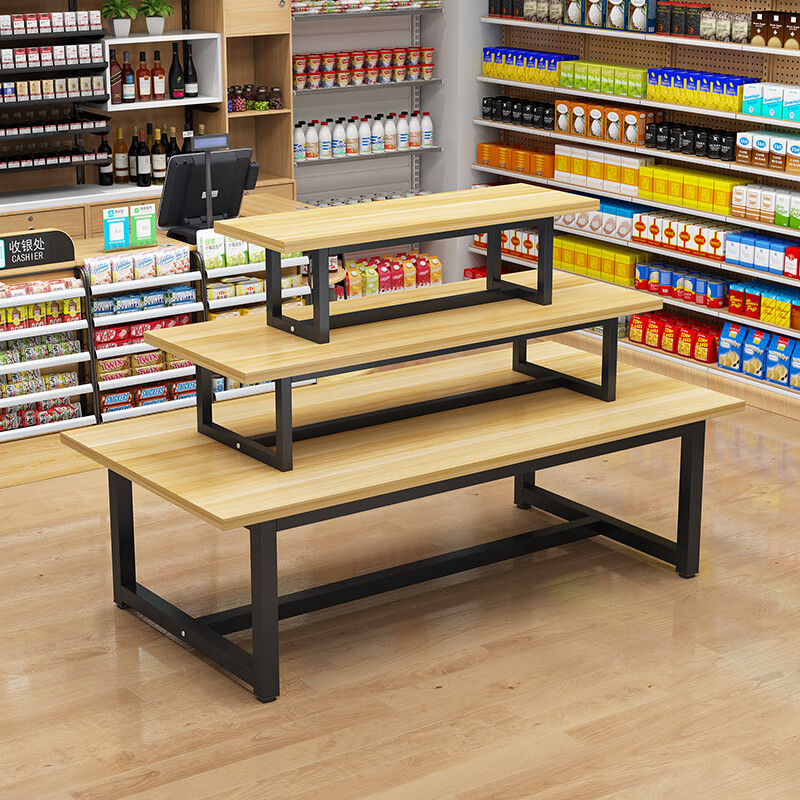 蕴捷 超市中岛展示柜化妆品促销台鞋子展示架货架展示台母婴店堆头