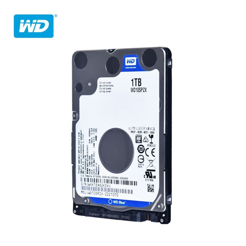 西部数据（WD）原装西数10SPZX 1tb 2.5英寸笔记本机械硬盘5400转128M 1T蓝盘7MM