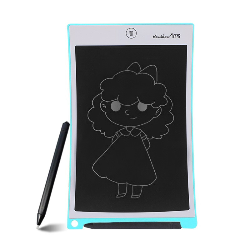 好写（Howshow）液晶手写板 8.5英寸曲边 儿童写字演算绘画涂鸦画板 瀚海蓝 单色笔迹