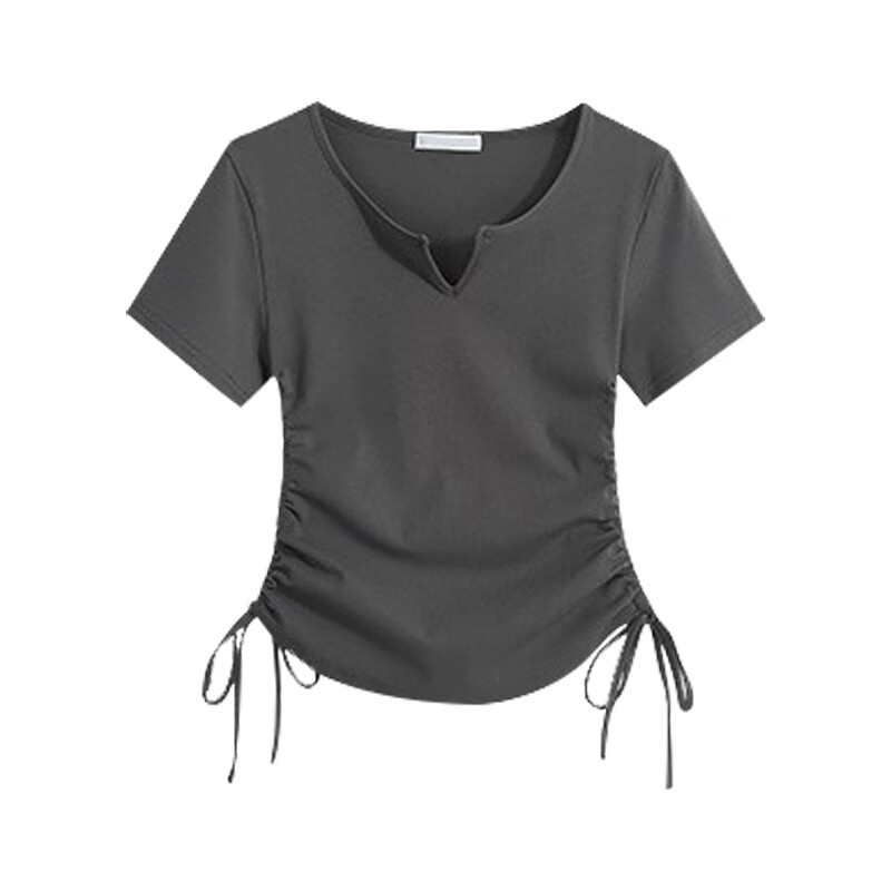 活泼减龄甜辣温柔韩系轻熟上衣两件套装 灰色上衣【夏装2023年新款 s