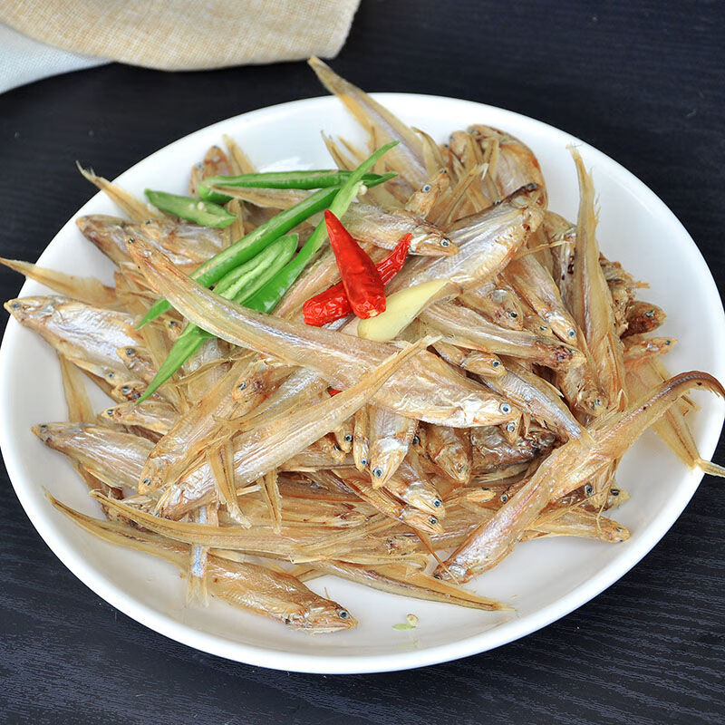 大别山野生小干鱼 毛刀鱼刨花鱼淡水鱼干河鱼干自然晒干 半斤(新货)