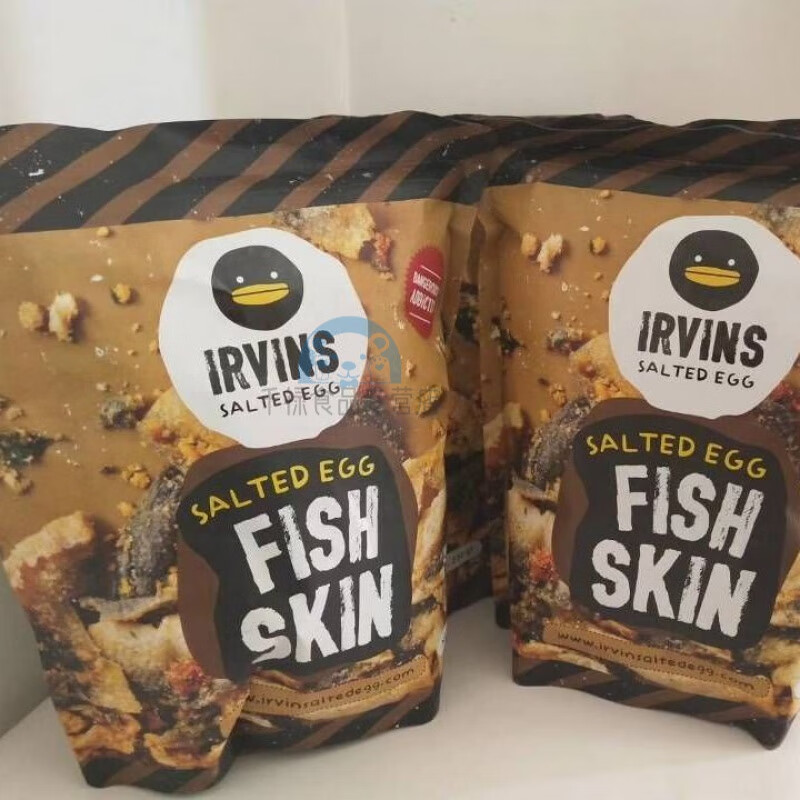 新加坡IRVINS 咸蛋黃魚皮 INS網(wǎng)紅零食 新加坡 咸蛋魚皮 105g 咸蛋黃魚皮95g