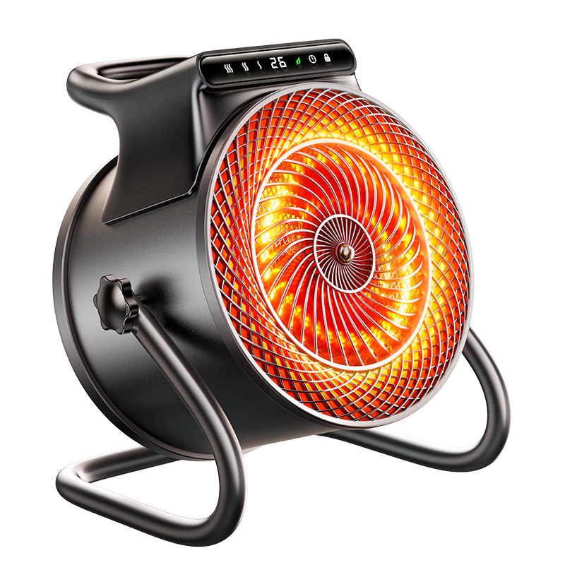 半弦月 【真石墨烯取暖神器】暖风机家用小钢炮大面积电暖气40-50平米全屋升温客厅卧室小太阳速热风省电 【数显遥控款2000瓦】卧室-客厅-50-100㎡