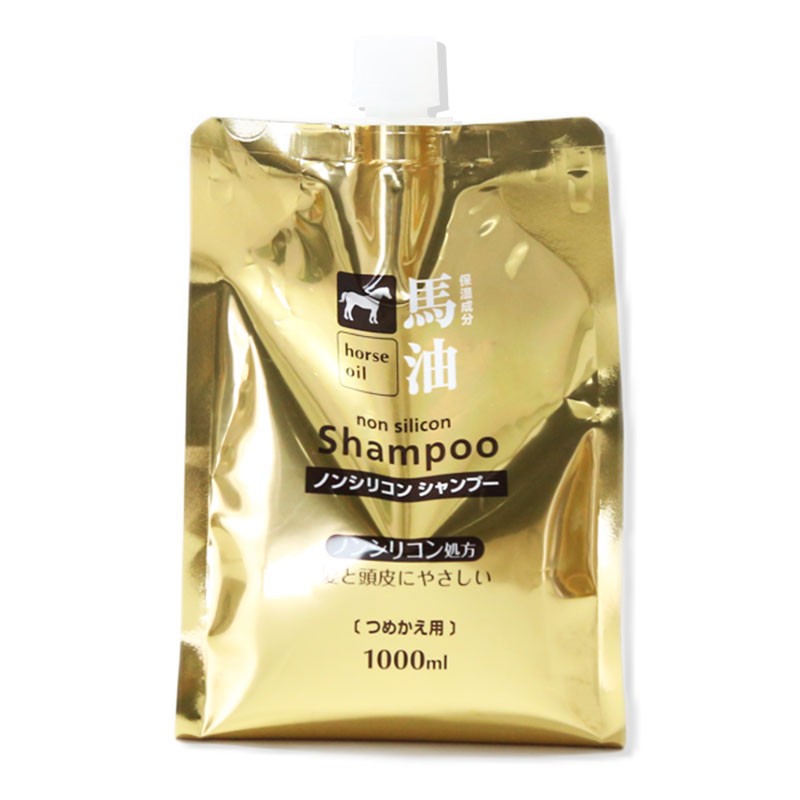 熊野油脂(kumano)熊野馬油洗發(fā)水 男女通用無硅油弱酸性洗發(fā)水日本進(jìn)口 馬油洗發(fā)水 補(bǔ)充裝 1000ml