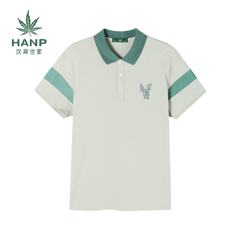汉麻世家（HANP）男士短袖T恤 米色/米白/米黄 M 170/92A