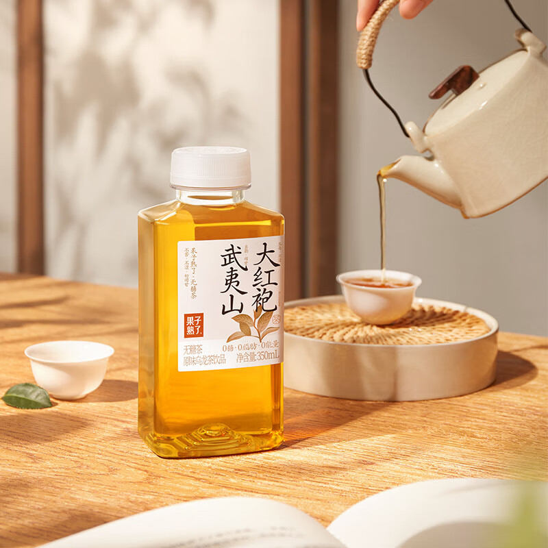 果子熟了无糖茶桂花味饮料350ml装0糖0脂肪0能量 【混合】3口味平均 350ml*12瓶