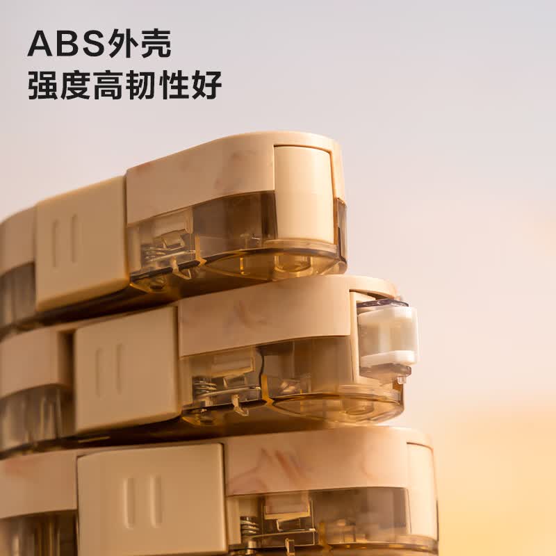 得力纽赛按动修正带初中生专用涂改带高级感自然流体高颜值小学生改正带修正带可换芯大容量去字改错带 【12个修正带替芯】共72米
