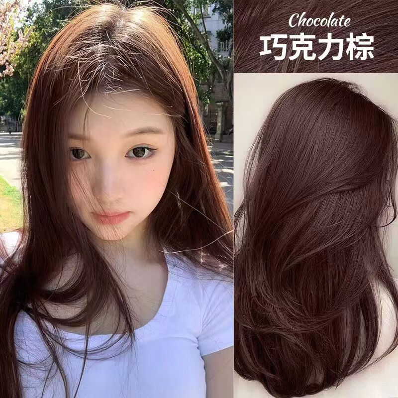 嘉瀛(jiaying)巧克力棕染发膏2024流行色植物天然染发剂学生自己在家