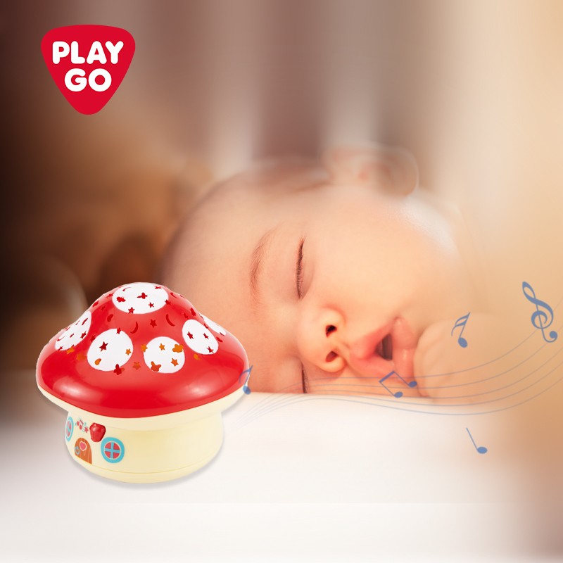PLAYGO 蘑菇睡眠仪 婴儿童玩具 星光安睡投影 声光安抚玩偶 新生儿婴儿安抚玩具1702