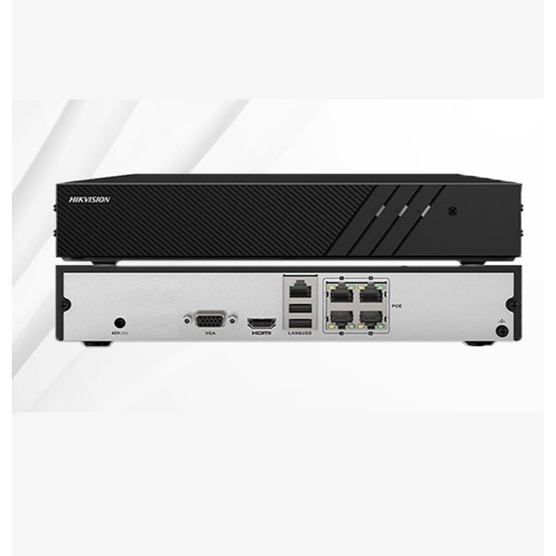 400万4/8路硬盘录像机网络监控主机ds-7804n-f1/4p 白色7804n-f1/4p
