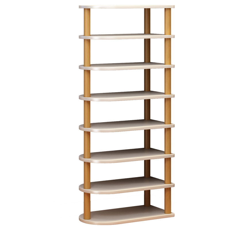 佳家林鞋架家用入户窄款可移动不占地落地简易多层客厅靠墙收纳经济鞋柜架子 【补贴钜惠】橡木色7层