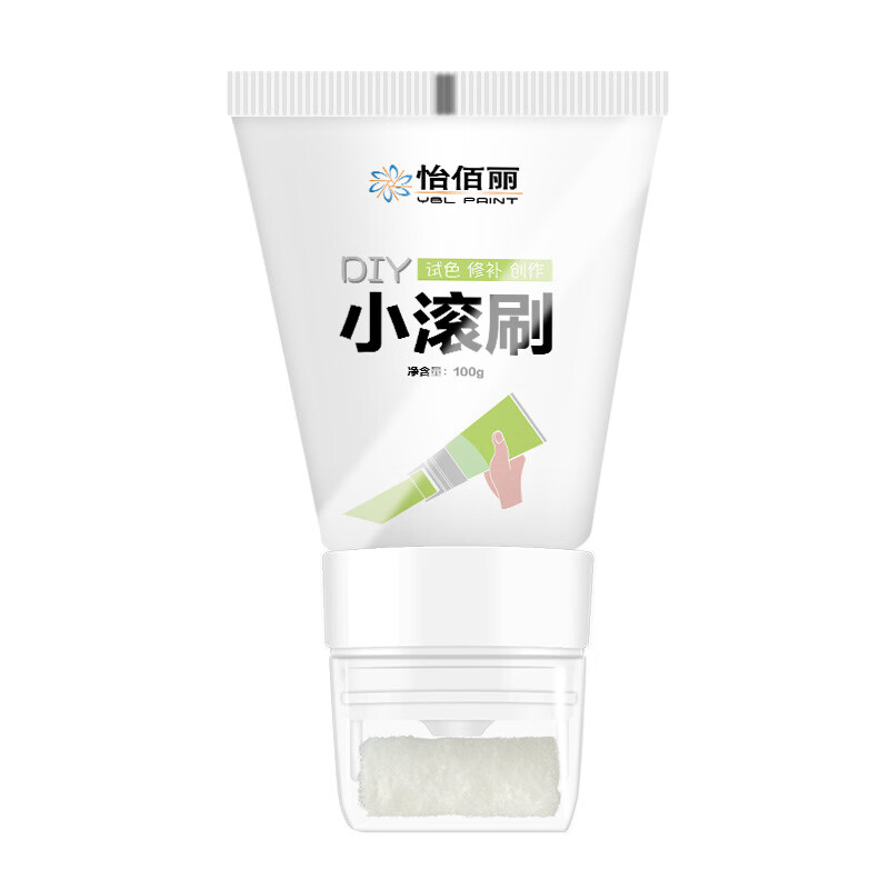 怡佰丽小滚刷补墙漆 涂鸦遮盖墙面翻新改色乳胶漆 青白色300克ybl-sq