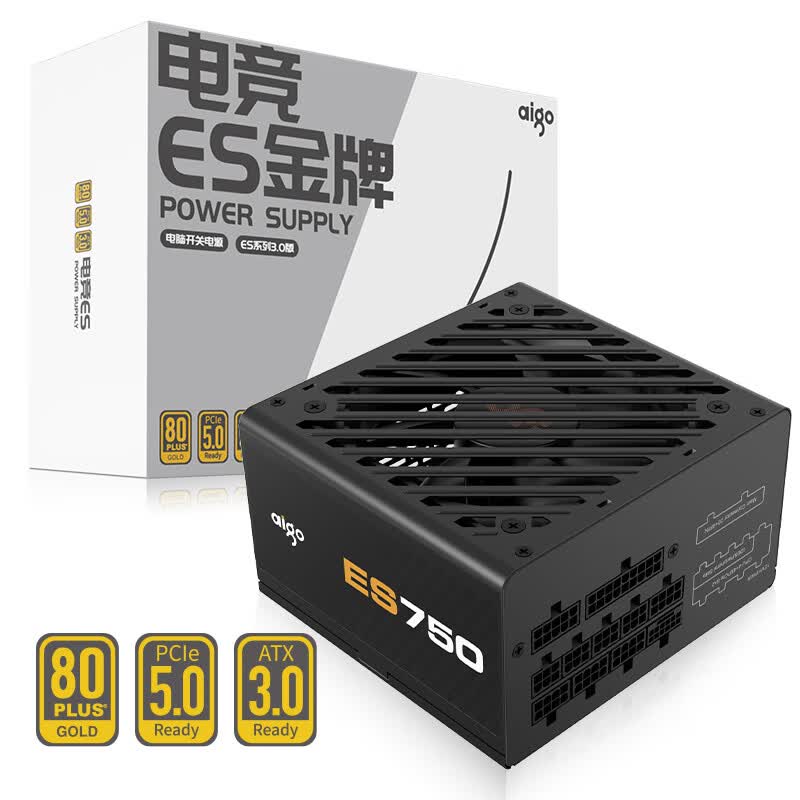 爱国者（aigo）ES750W ATX3.0 台式电脑主机箱电源（原生PCIE5.0/12VHPWR/80plus金牌/全模组设计/40系显卡）高性价比高么？