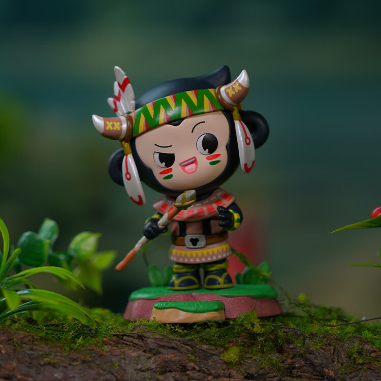 猿辅导小猿文创手办穿越古文明系列自用送礼纪念品 印第安小猿