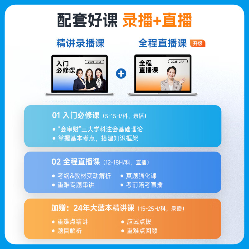 当天发货】高顿2025注册会计师CPA考试专用辅导教材 CPA教材2025会计审计财管经济法税法战略一站通关十年真题含最新2024年真题+详细解析 注会CPA2024历年真题集题库习题册 【70%选择