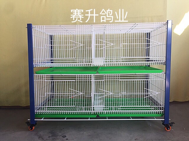 秋颖台式折叠鸽子繁殖巢箱台湾赛升加粗加高信鸽观察 配对笼展示 二层