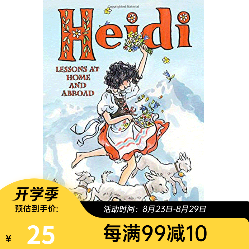 海蒂 英文原版 Heidi Lessons at Home and Abroad 儿童文学经典