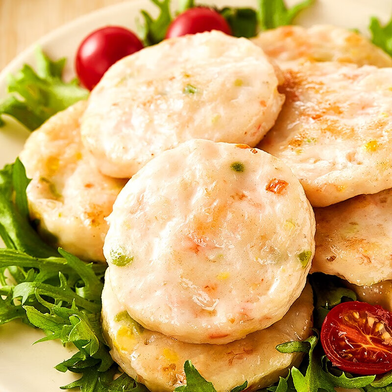 天海藏原味/果蔬虾饼160g（每袋4片）虾肉含量95%左右早餐  果蔬40%虾含量 4袋16片