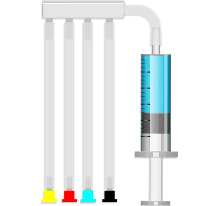 京兮墨適用佳能墨倉(cāng)連供原裝打印機(jī)噴頭墨盒清洗維修復(fù)工具排氣吸墨夾G2800 3800 4800 G680等 G系列工具15件套四色管-大容量