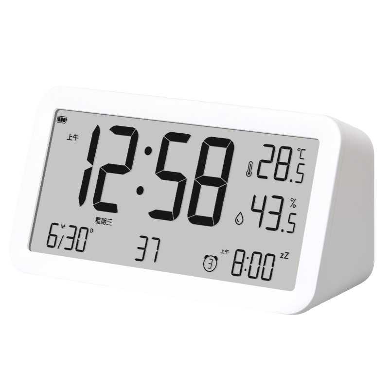 码仕闹钟-温湿度计夜光LCD电子智能