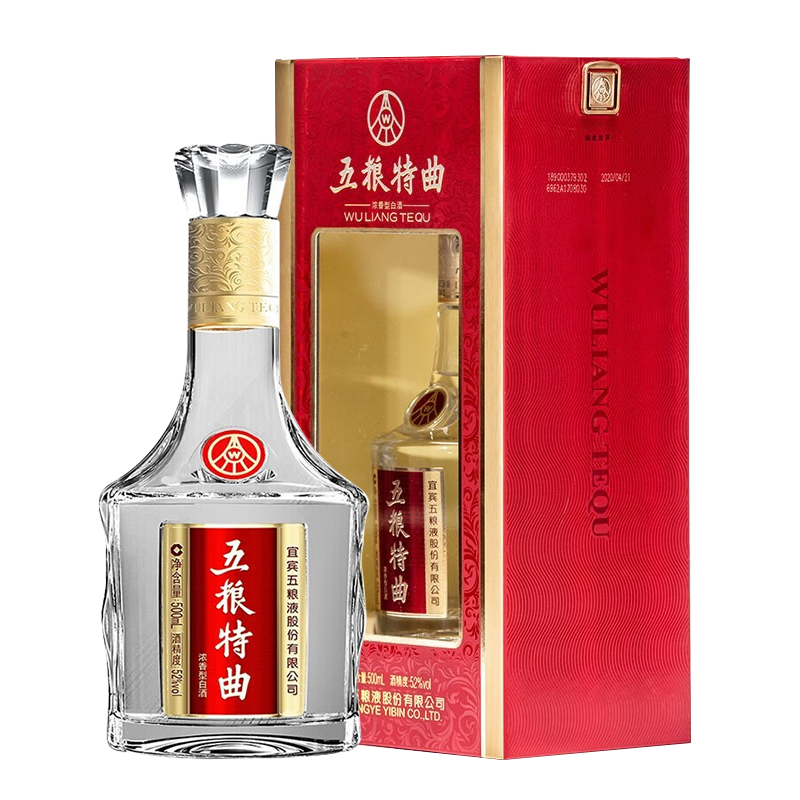 WULIANGYE 五粮液 五粮特曲 52%vol 浓香型白酒 500ml 单瓶装