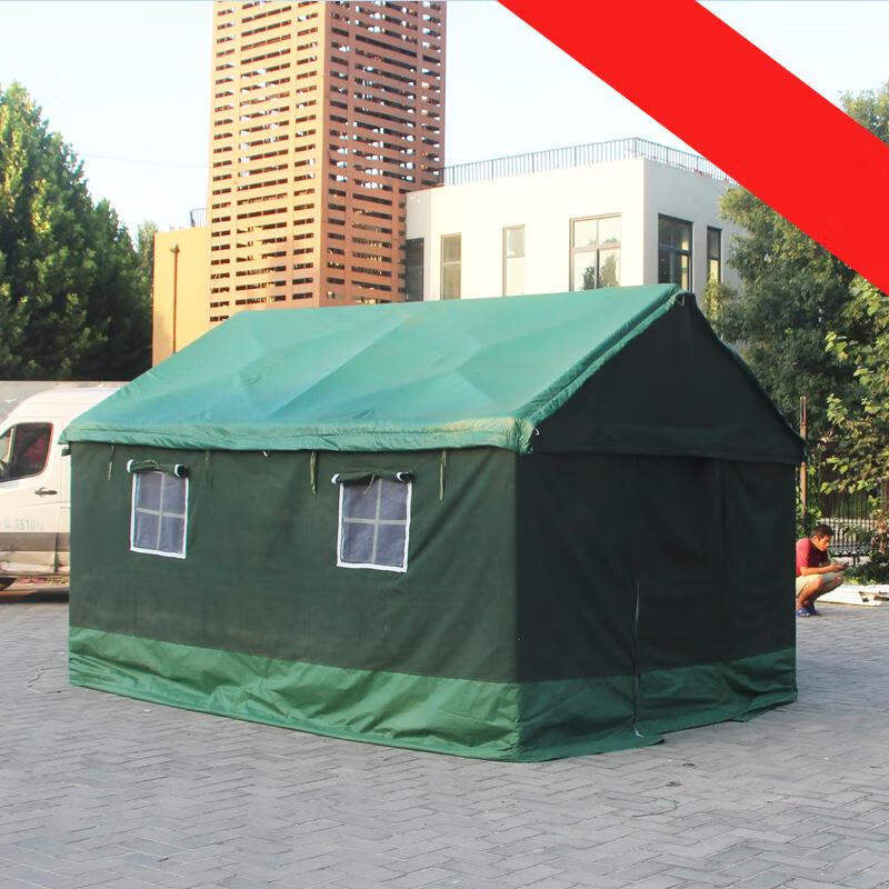 斯得铂 野户外防水施工帐篷a 型(3×4)米 地梁加厚防雨救灾工程工地住