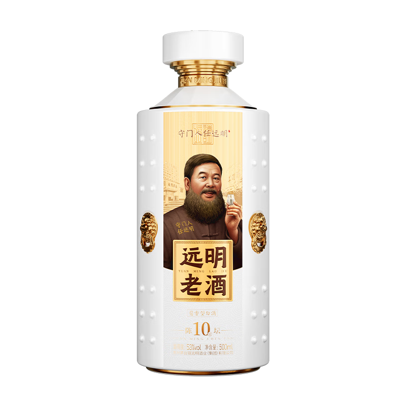 远明老酒三代陈坛10号 酱香型白酒53度 贵州纯粮酱香酒 53度 500mL 18瓶 三箱装
