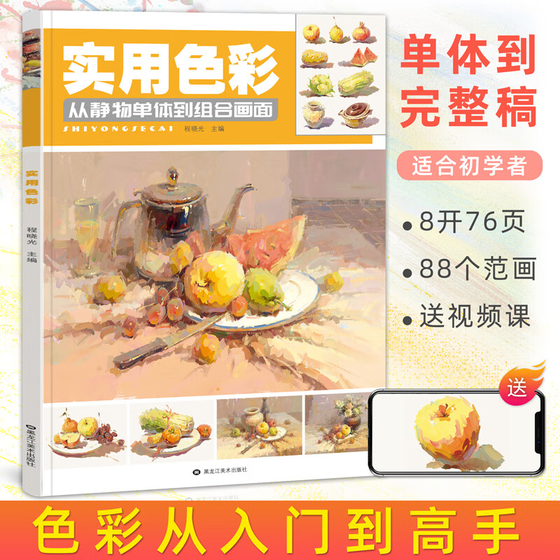 实用色彩静物临摹书基础教程写生范本水粉丙