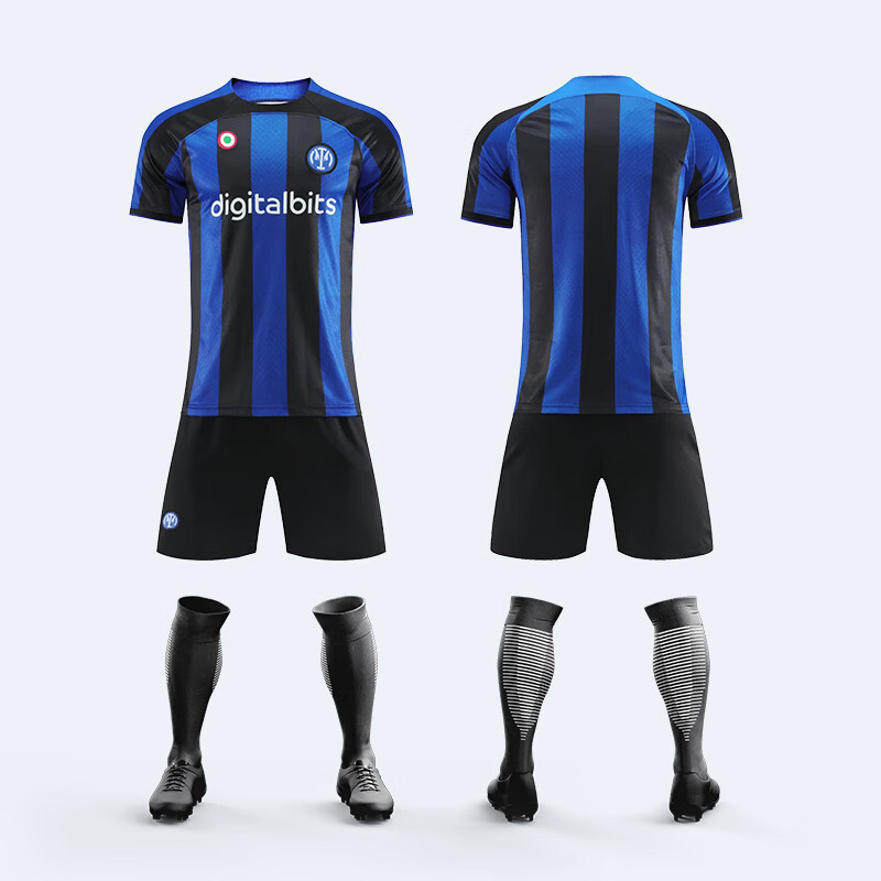 图扑2022国米球衣定制足球服套装男儿童国际米兰比赛训练队服印字客场