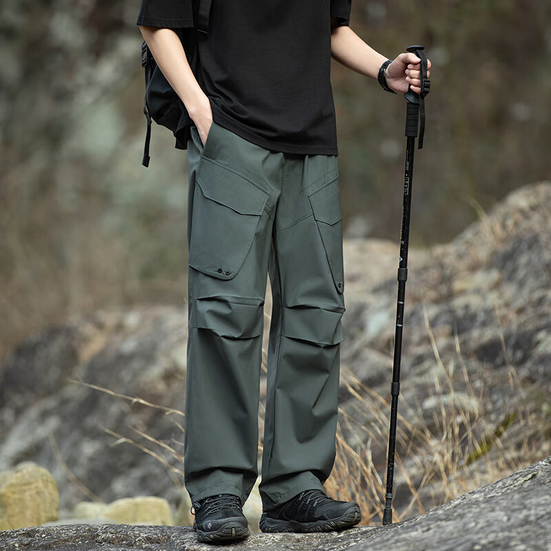 jack wokeknsn美式户外工装冲锋休闲裤男士夏季薄款潮牌直筒宽松透气