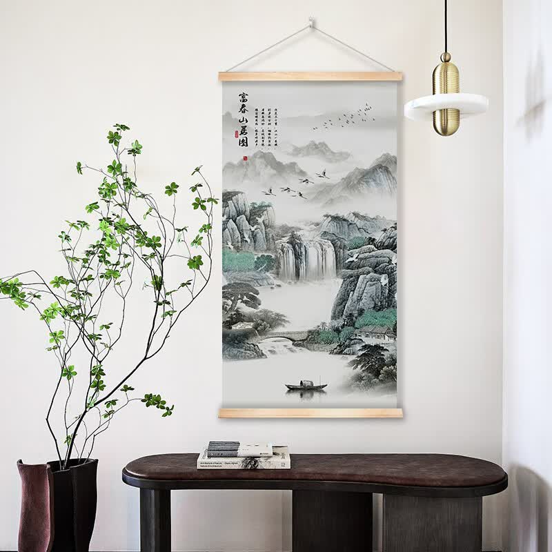 初森玄关装饰画中式山水壁画客厅沙发背景墙挂画卷轴 富春山居 60*120怎么样,好用不?