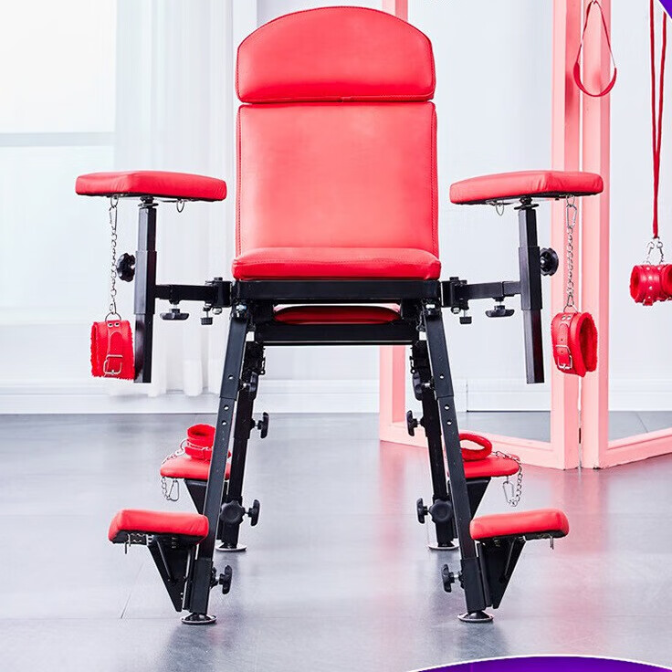 bdsm椅子夫妻爱爱性姿势牛魔王多功能椅逍遥老虎凳酒店红色款体位性感