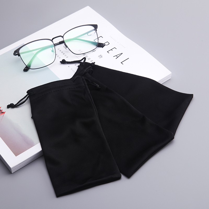 VGO 眼镜袋便携男女通用收纳包简约眼睛袋太阳镜袋眼镜套保护套 黑色眼镜袋一个