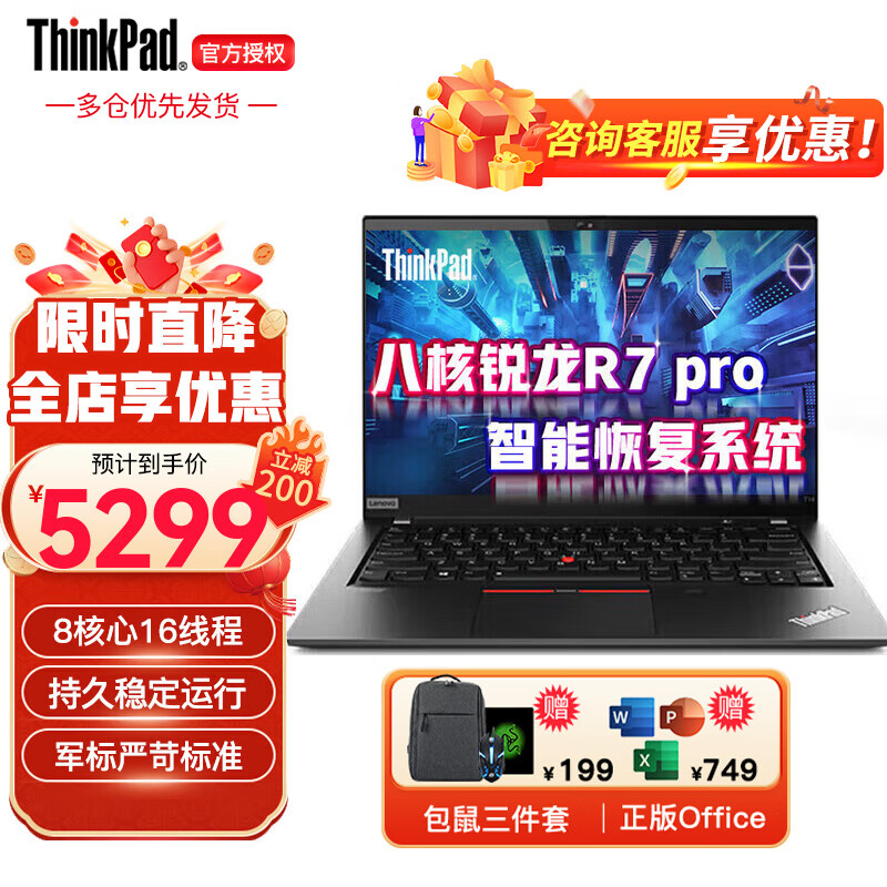 联想ThinkPad T14八核锐龙R7pro适合商用办公吗？插图