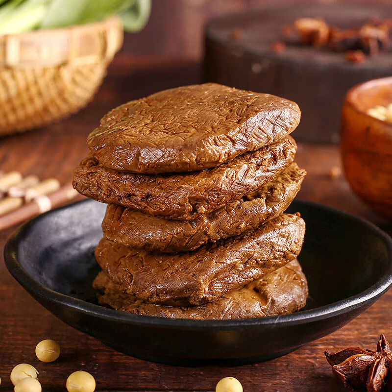 食芳溢蒲包茶干子安徽特产宣城芜湖马鞍山无为地区传统特色炒菜豆腐
