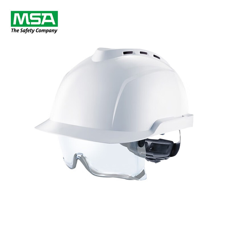 梅思安/MSA 安全帽V-Gard 930有孔超爱戴内置眼罩白色 1顶