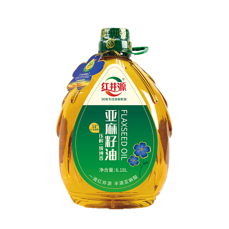 “红井源”压榨一级纯香亚麻籽油价格走势，越来越多人选择此品牌|怎么查京东食用油历史价格查询