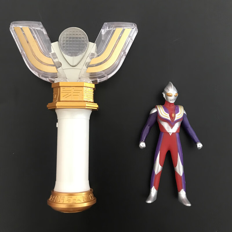 迪迦奧特曼神光棒玩具 迪加變身器召喚器發(fā)光 戴拿閃光劍模型 新款神光棒+迪迦約13Cm