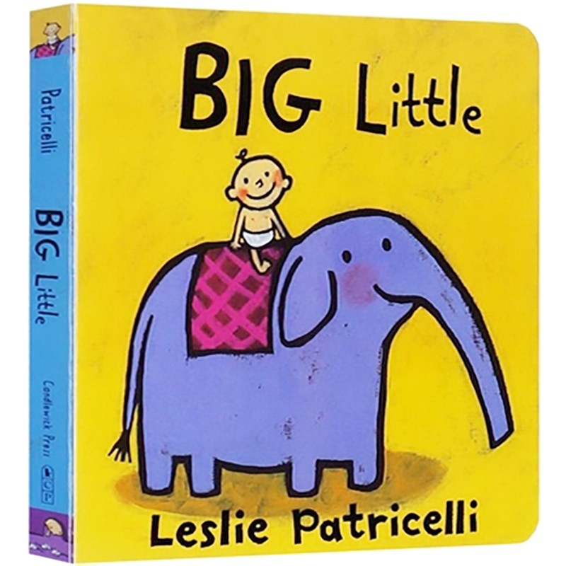 英文原版 Big Little 一根毛 小毛孩系列 名家 Leslie Patricelli 反义词 幼儿启蒙认知图画书 0-3岁