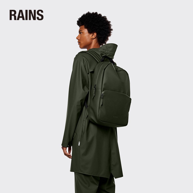 Rains 城市户外包 防水背包笔记本电脑包 男女双肩包 Field Bag 绿色 高45*宽30*厚12
