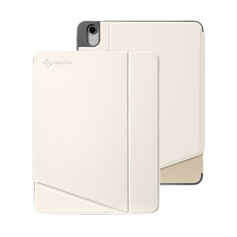tomtoc iPad Air5保护套磁吸带笔槽10.9英寸全包保护壳防摔可竖屏 奶油白 适配iPad Air5/410041135083399