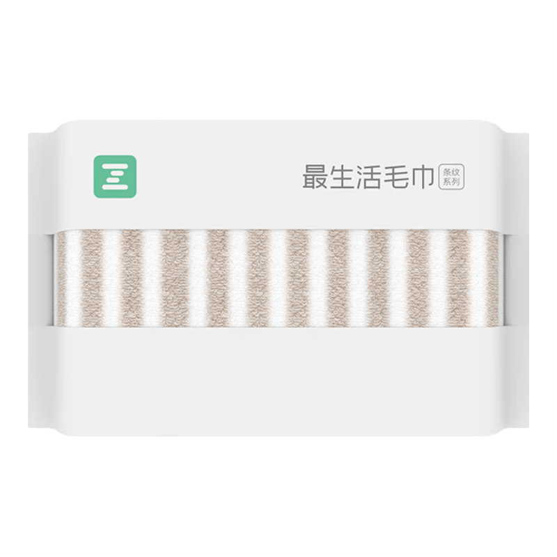 最生活轻柔条纹毛巾