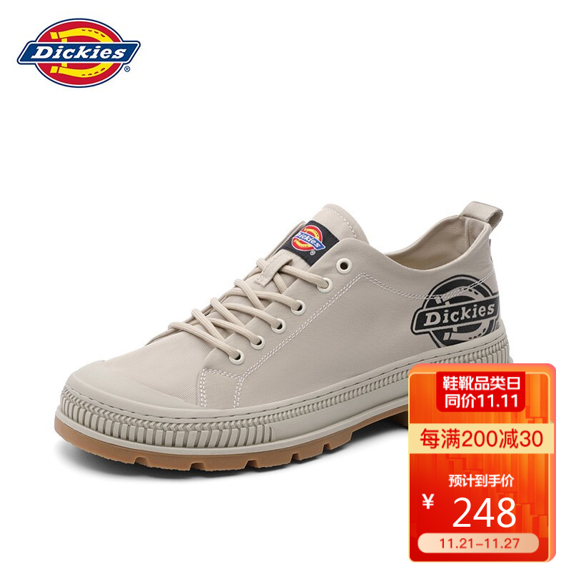 Dickies 高帮英伦风马丁靴男韩版潮工装靴子百搭秋季男鞋 213M50LXS26 卡其色 卡其色 39