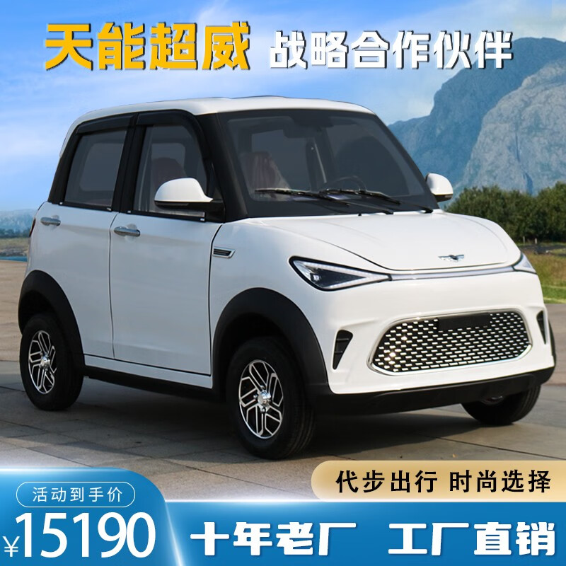陆鸣威电动汽车新能源女士家用电动四轮车代步车小型汽车成人油电两用