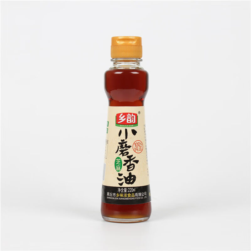 香油1l大桶450ml瓶装220ml小瓶宿舍油烹饪凉拌调味油 乡韵220ml香油